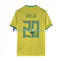 Koszulka Reprezentacji Brazylii Vinicius Junior 20 Mistrzostwa Świata 2022 Domowa Krótkie Rękawy ,Męska