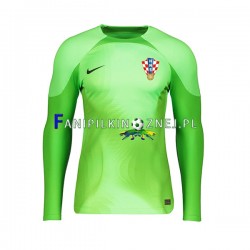 Koszulka Reprezentacji Chorwacji Bramkarska Mistrzostwa Świata 2022 Wyjazdowa Długie Rękawy ,Męska