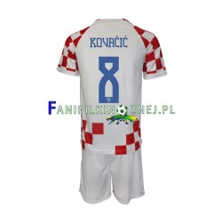 Koszulka Reprezentacji Chorwacji Kovacic 8 Mistrzostwa Świata 2022 Domowa Krótkie Rękawy ,Dziecięca