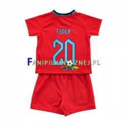 Koszulka Reprezentacji Anglii Foden 20 Mistrzostwa Świata 2022 Wyjazdowa Krótkie Rękawy ,Dziecięca