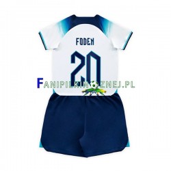 Koszulka Reprezentacji Anglii Foden 20 Mistrzostwa Świata 2022 Domowa Krótkie Rękawy ,Dziecięca