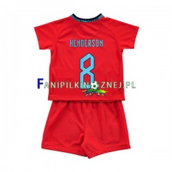 Koszulka Reprezentacji Anglii Henderson 8 Mistrzostwa Świata 2022 Wyjazdowa Krótkie Rękawy ,Dziecięca