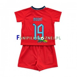 Koszulka Reprezentacji Anglii Mount 19 Mistrzostwa Świata 2022 Wyjazdowa Krótkie Rękawy ,Dziecięca