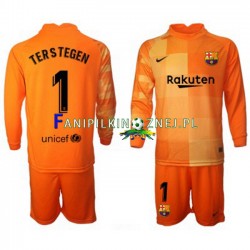 Koszulka FC Barcelona Ter Stegen 1 Bramkarska 2021-2022 Domowa Długie Rękawy ,Dziecięca
