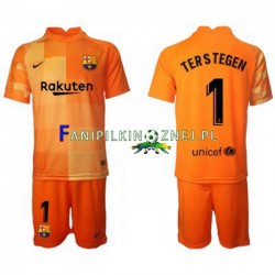 Koszulka FC Barcelona Ter Stegen 1 Bramkarska 2021-2022 Domowa Krótkie Rękawy ,Dziecięca