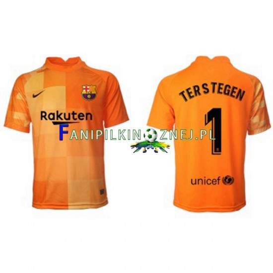 Koszulka FC Barcelona Ter Stegen 1 Bramkarska 2021-2022 Domowa Krótkie Rękawy ,Męska Koszulka FC Barcelona Ter Stegen 1 Bramkarska 2021-2022 Domowa Krótkie Rękawy ,Męska