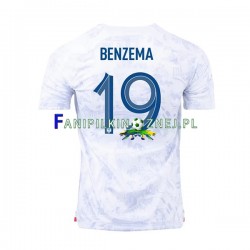 Koszulka Reprezentacji Francji Benzema 19 Mistrzostwa Świata 2022 Wyjazdowa Krótkie Rękawy ,Męska