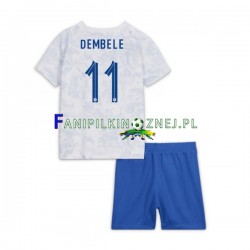 Koszulka Reprezentacji Francji Dembele 11 Mistrzostwa Świata 2022 Wyjazdowa Krótkie Rękawy ,Dziecięca