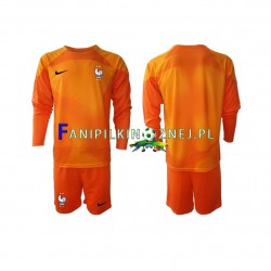 Koszulka Reprezentacji Francji Bramkarska Mistrzostwa Świata 2022 Wyjazdowa Długie Rękawy ,Dziecięca