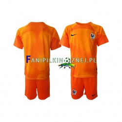 Koszulka Reprezentacji Francji Bramkarska Mistrzostwa Świata 2022 Wyjazdowa Krótkie Rękawy ,Dziecięca