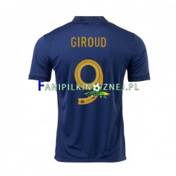 Koszulka Reprezentacji Francji Olivier Giroud 9 Mistrzostwa Świata 2022 Domowa Krótkie Rękawy ,Męska
