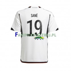 Koszulka Reprezentacji Niemiec Sane 19 Mistrzostwa Świata 2022 Domowa Krótkie Rękawy ,Męska