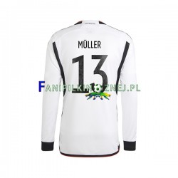Koszulka Reprezentacji Niemiec Thomas Muller 13 Mistrzostwa Świata 2022 Domowa Długie Rękawy ,Męska