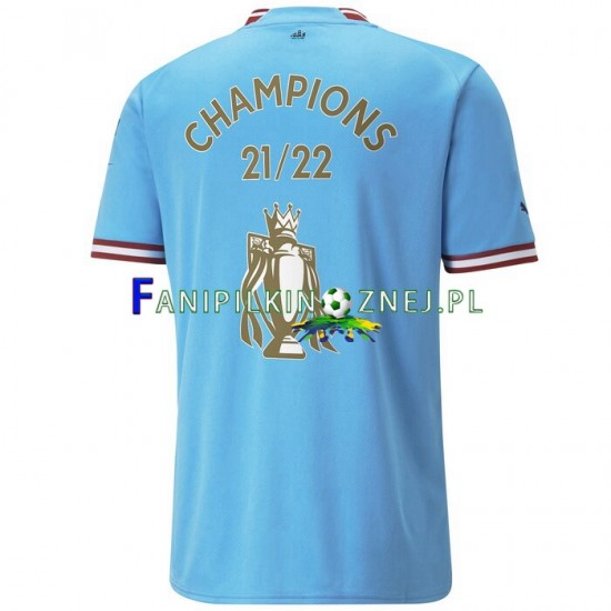 Koszulka Manchester City Champions 2022-2023 Domowa Krótkie Rękawy ,Męska Koszulka Manchester City Champions 2022-2023 Domowa Krótkie Rękawy ,Męska