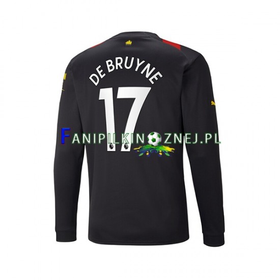 Koszulka Manchester City De Bruyne 17 2022-2023 Wyjazdowa Długie Rękawy ,Męska