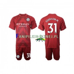 Koszulka Manchester City Ederson M. 31 Bramkarska 2022-2023 Domowa Krótkie Rękawy ,Dziecięca