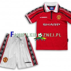 Koszulka Manchester United Retro 1998-1999 Domowa Krótkie Rękawy ,Dziecięca