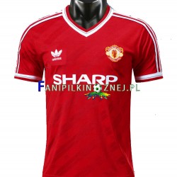 Koszulka Manchester United 1986 Retro Domowa Krótkie Rękawy ,Męska