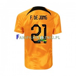 Koszulka Reprezentacji Holandii Frenkie de Jong 21 Mistrzostwa Świata 2022 Domowa Krótkie Rękawy ,Męska