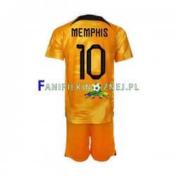 Koszulka Reprezentacji Holandii Memphis Depay 10 Mistrzostwa Świata 2022 Domowa Krótkie Rękawy ,Dziecięca