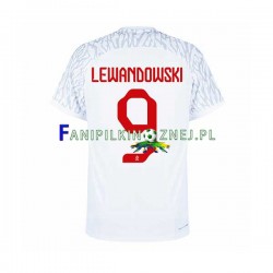 Koszulka Reprezentacji Polski Lewandowski 9 Mistrzostwa Świata 2022 Domowa Krótkie Rękawy ,Męska