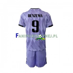 Koszulka Real Madryt Karim Benzema 9 2022-2023 Wyjazdowa Krótkie Rękawy ,Dziecięca