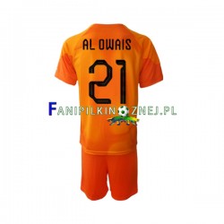 Koszulka Reprezentacji Arabii Saudyjskiej Mohammed Al-Owais 21 Bramkarska Mistrzostwa Świata 2022 Wyjazdowa Krótkie Rękawy ,Dziecięca