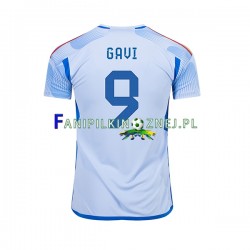 Koszulka Reprezentacji Hiszpanii Gavi 9 Mistrzostwa Świata 2022 Wyjazdowa Krótkie Rękawy ,Męska