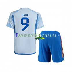 Koszulka Reprezentacji Hiszpanii Gavi 9 Mistrzostwa Świata 2022 Wyjazdowa Krótkie Rękawy ,Dziecięca