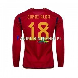 Koszulka Reprezentacji Hiszpanii JORDI ALBA 18 Mistrzostwa Świata 2022 Domowa Długie Rękawy ,Męska