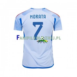 Koszulka Reprezentacji Hiszpanii MORATA 7 Mistrzostwa Świata 2022 Wyjazdowa Krótkie Rękawy ,Męska