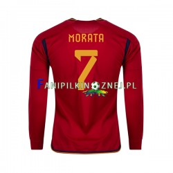 Koszulka Reprezentacji Hiszpanii MORATA 7 Mistrzostwa Świata 2022 Domowa Długie Rękawy ,Męska