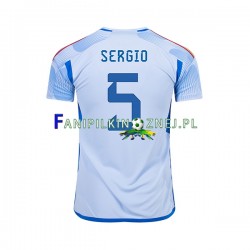 Koszulka Reprezentacji Hiszpanii SERGIO BUSQUETS 5 Mistrzostwa Świata 2022 Wyjazdowa Krótkie Rękawy ,Męska