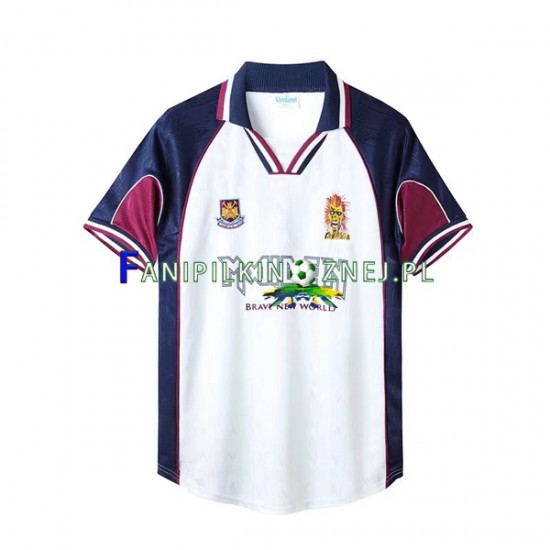 Koszulka West Ham United Iron Maiden Retro 1999 Wyjazdowa Krótkie Rękawy ,Męska Koszulka West Ham United Iron Maiden Retro 1999 Wyjazdowa Krótkie Rękawy ,Męska